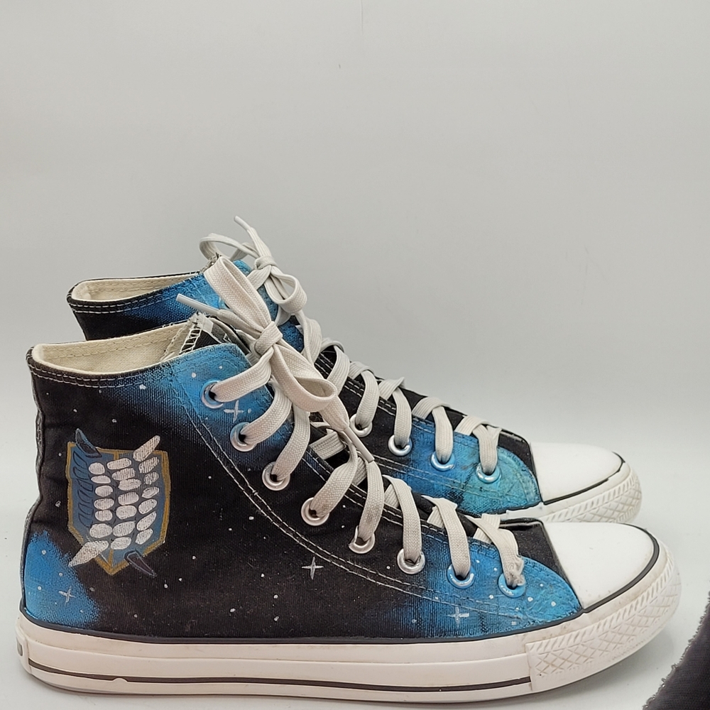 Stars And Galaxy Hightop Shoes Size 9.5 In Womens - Picture 10 of 16